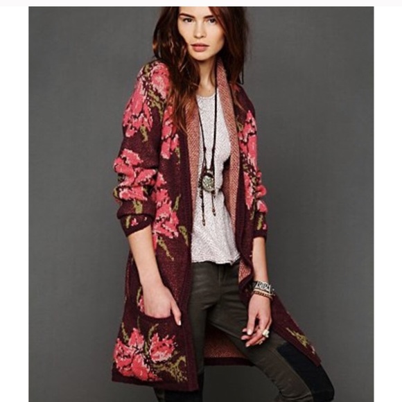 Free People Sweaters - RARE Free People Flower Power Cardigan Sweater XS
